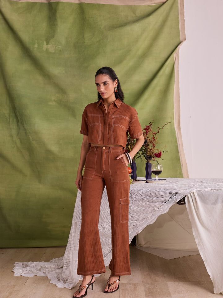 Elle Cropped Shirt