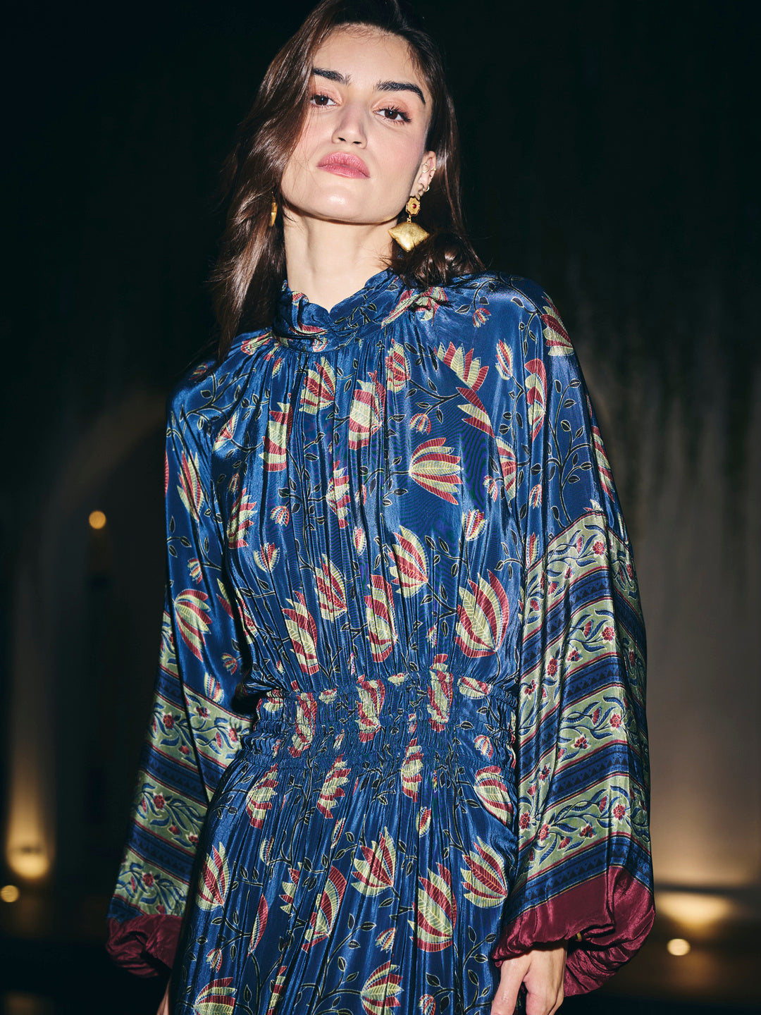 Sonal Ved in our Cynthia Mulberry Dress