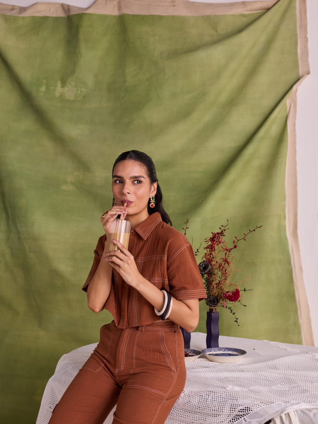 Elle Cropped Shirt