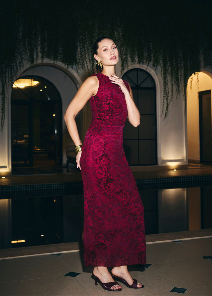 Tushita Mehta in our Monica mesh dress