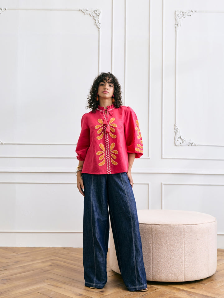 Margot Applique Top