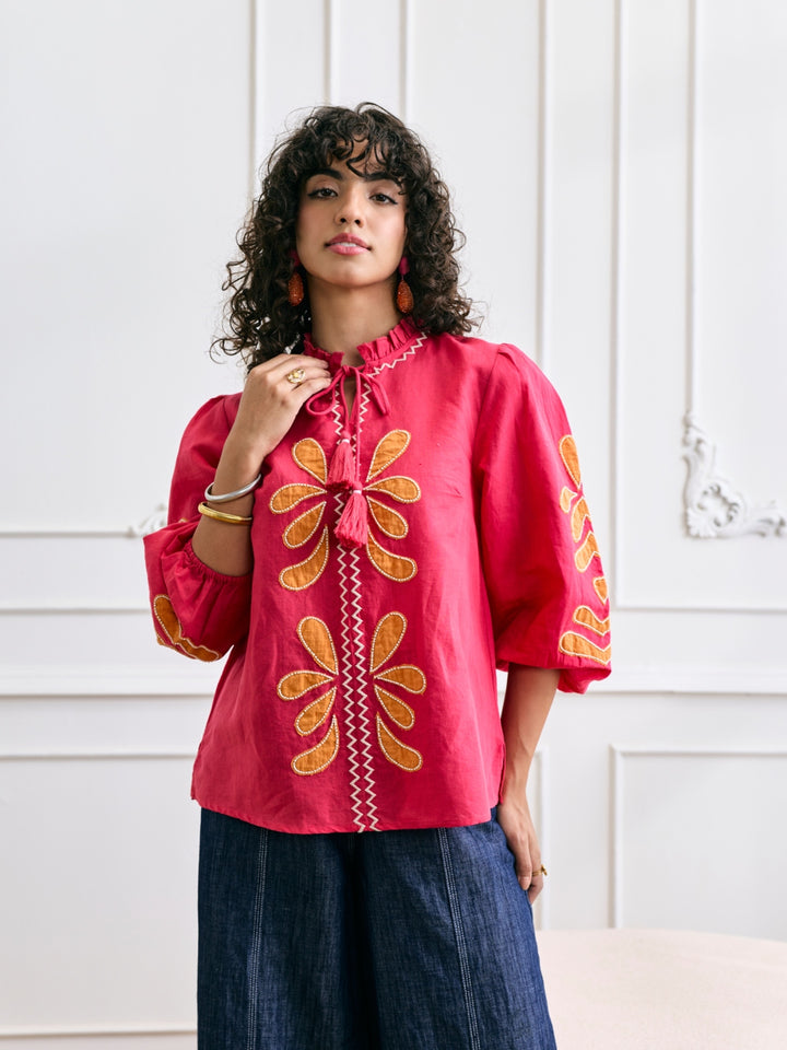 Margot Applique Top
