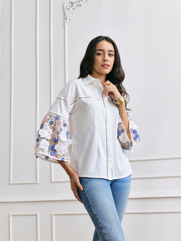Cher 3D Embroidered Shirt