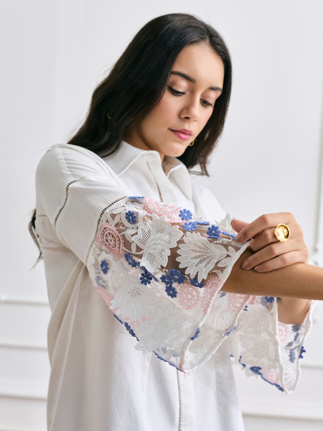 Cher 3D Embroidered Shirt