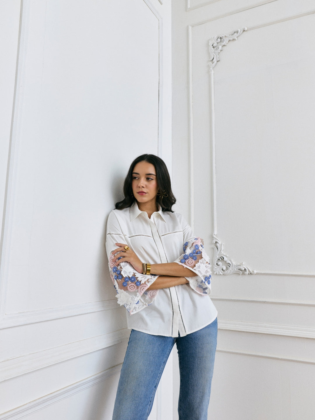 Cher 3D Embroidered Shirt
