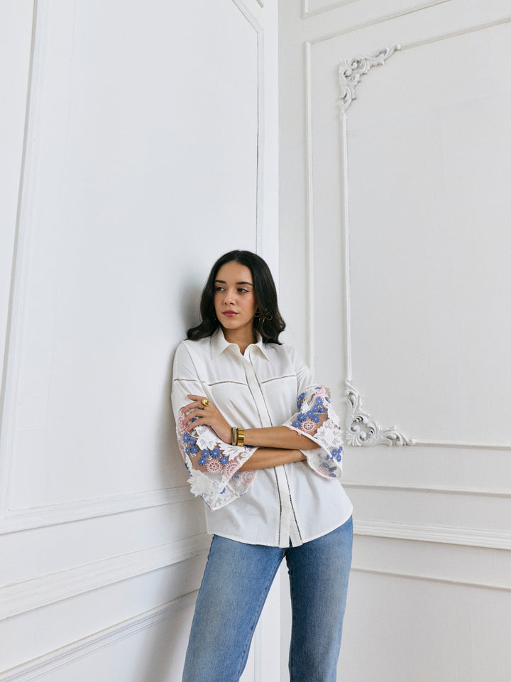 Cher 3D Embroidered Shirt