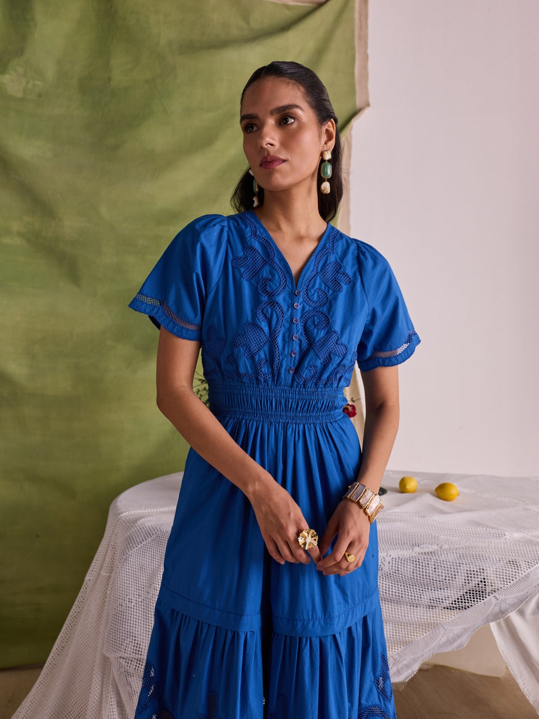 Ava Cutwork Dress