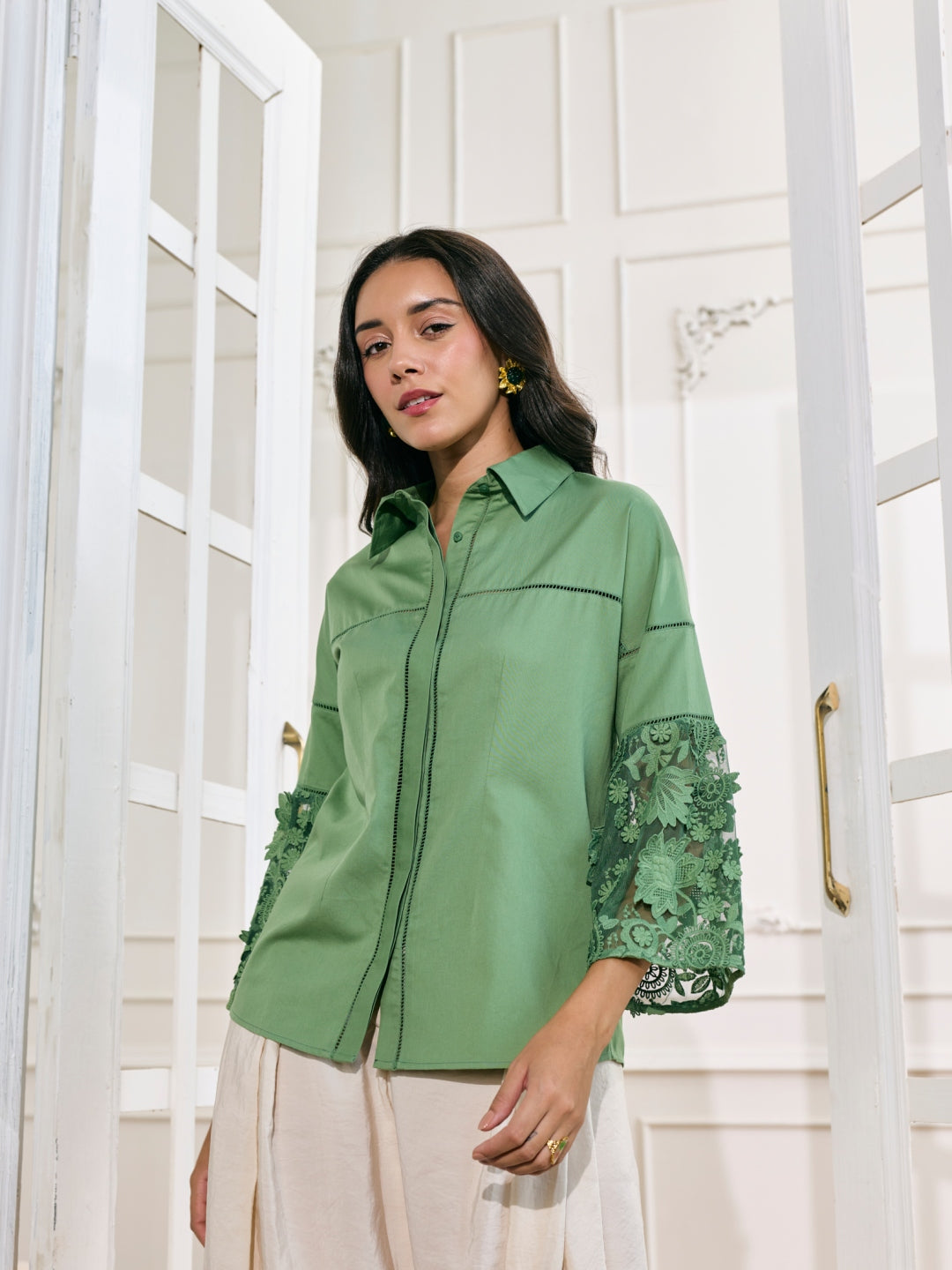 Cher 3D Embroidered Shirt