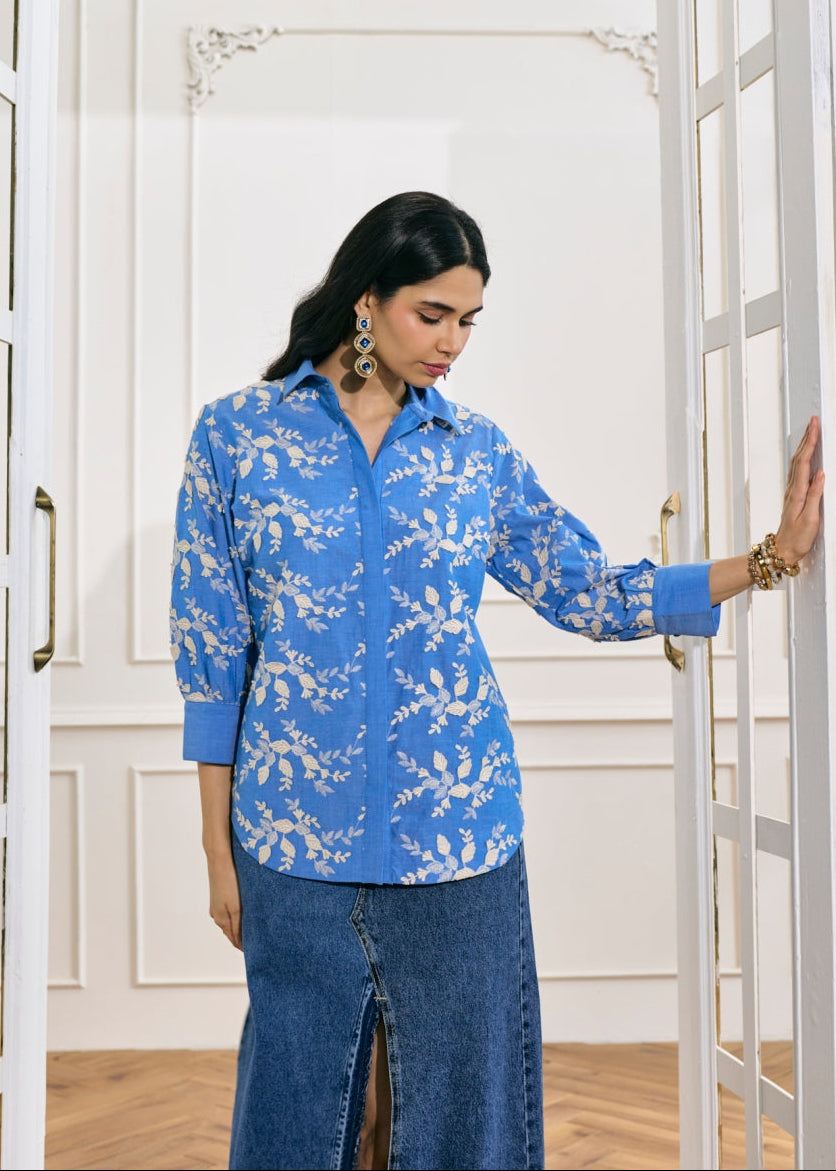 Helena 3D Embroidered Shirt