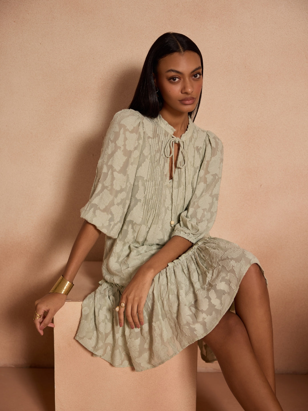 Nia Jacquard Dress