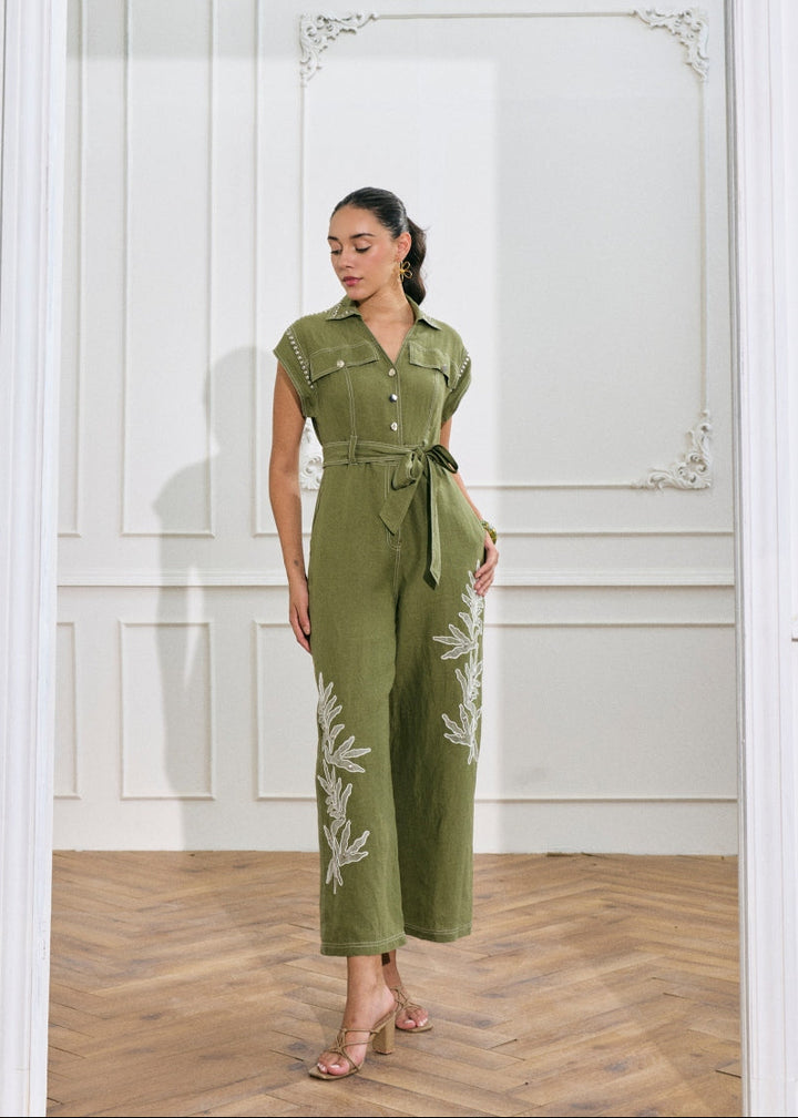 Amber 100% Linen Jumpsuit