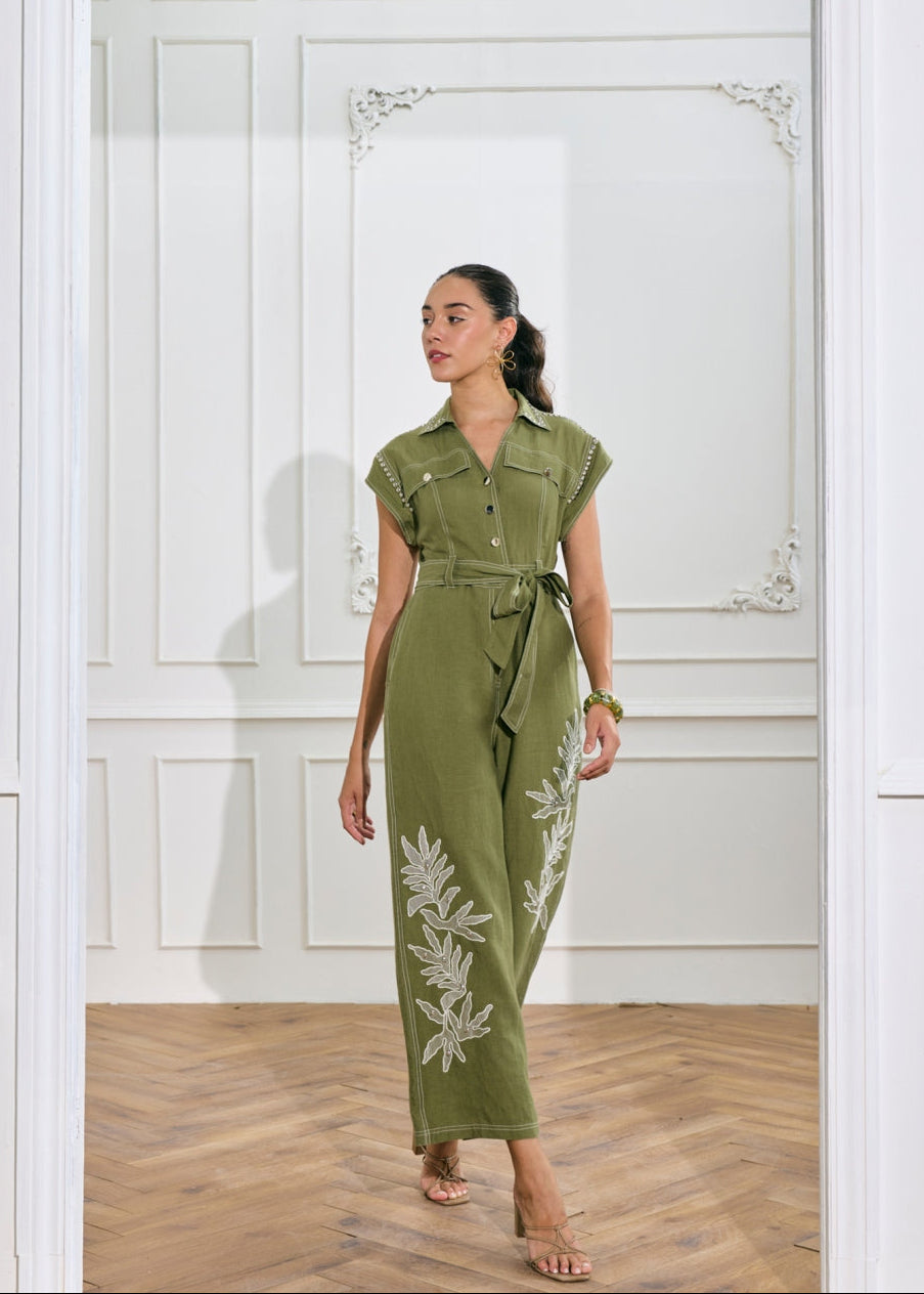 Amber 100% Linen Jumpsuit