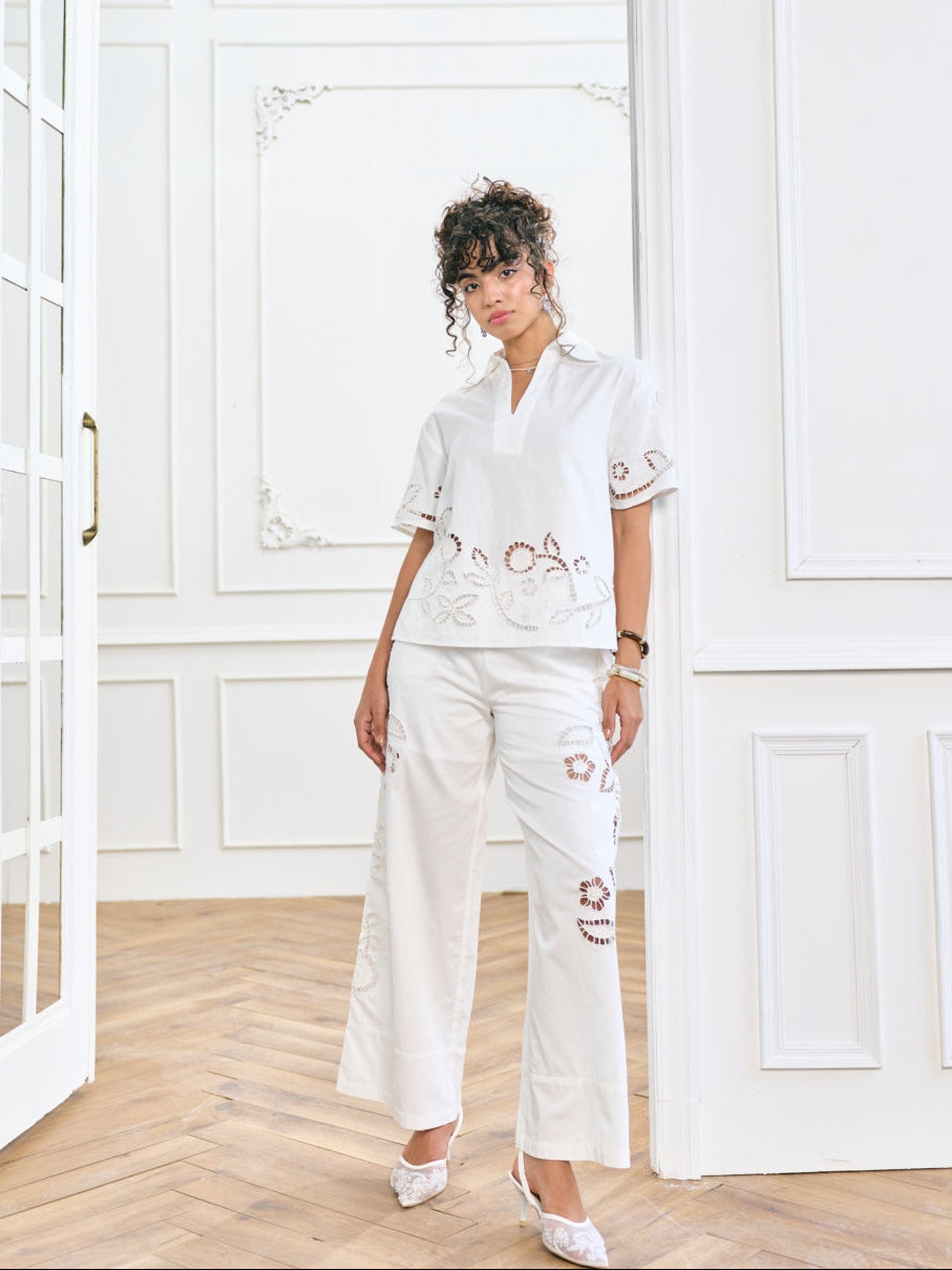 Monica Cutwork Embroidered Pants