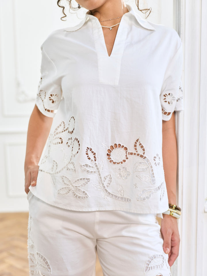 Monica Cutwork Embroidered Top
