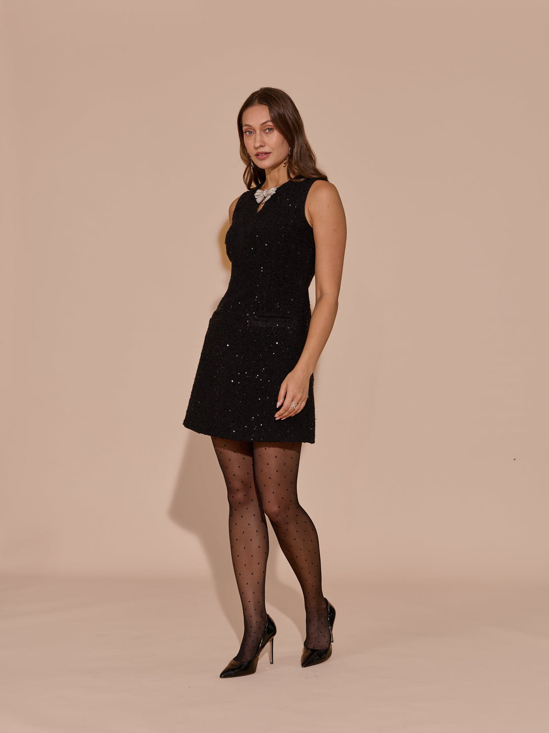 Charlotte Sequin Tweed Dress