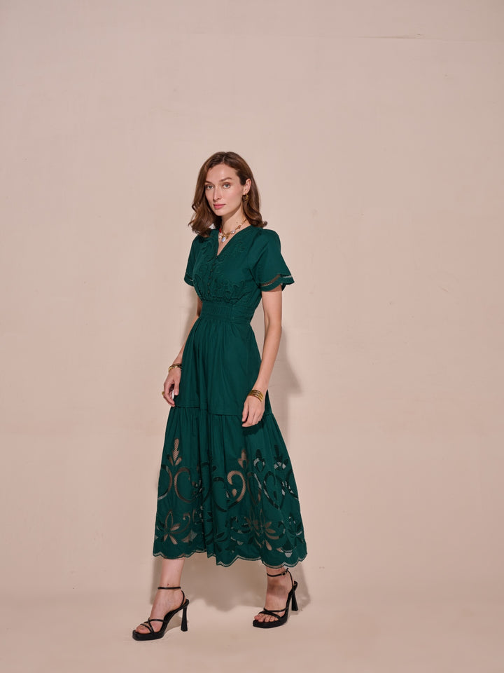 Ava Cutwork Dress