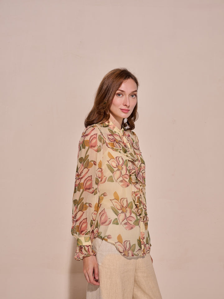 Kiara Ruffle Chiffon Top