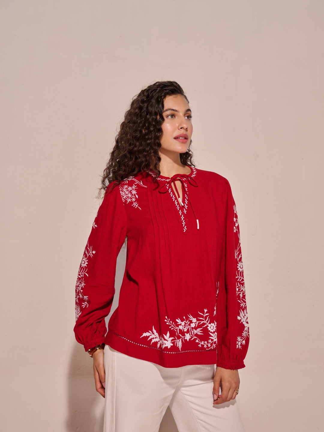 Julianne Embroidered Top