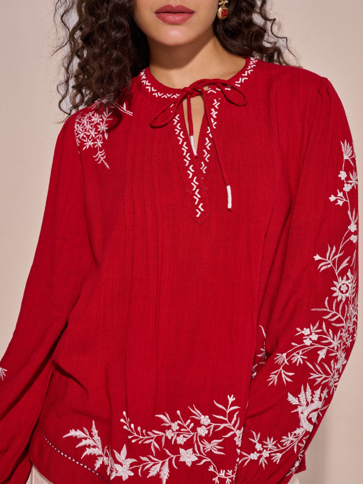 Julianne Embroidered Top