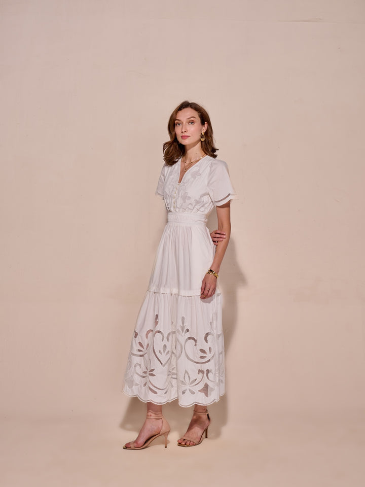 Ava Cutwork Dress
