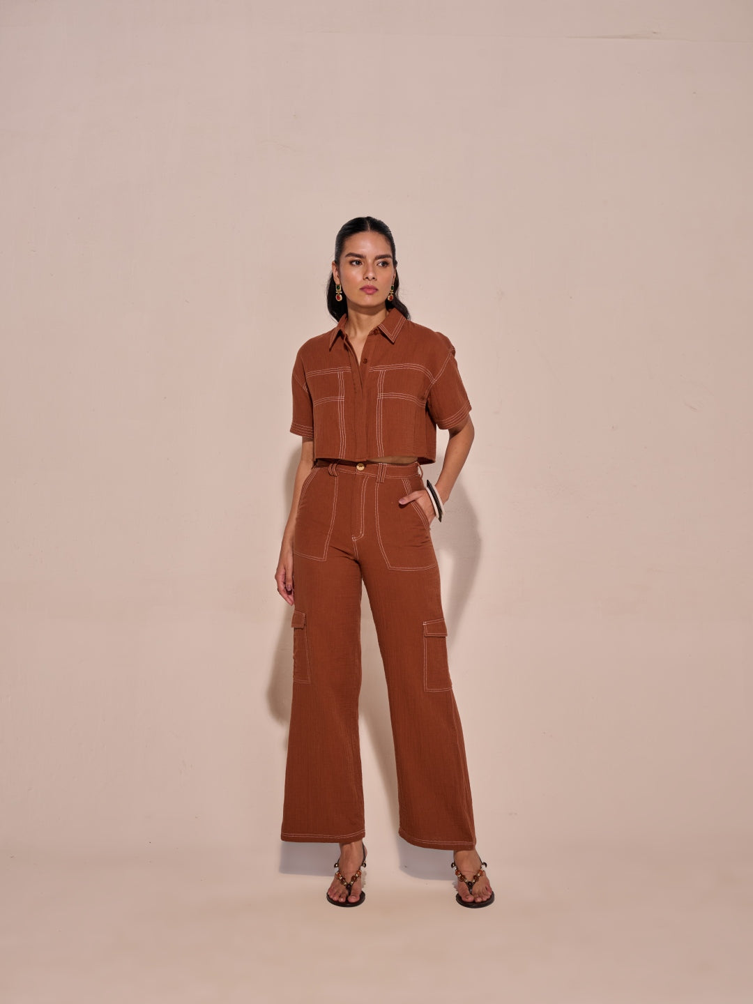 Elle Cropped Shirt