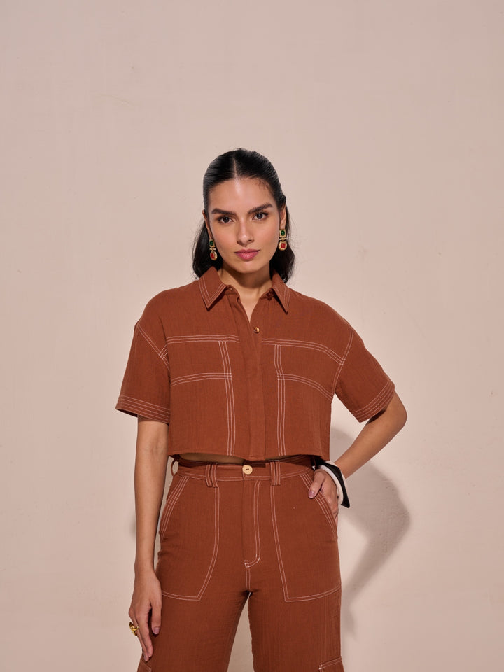 Elle Cropped Shirt