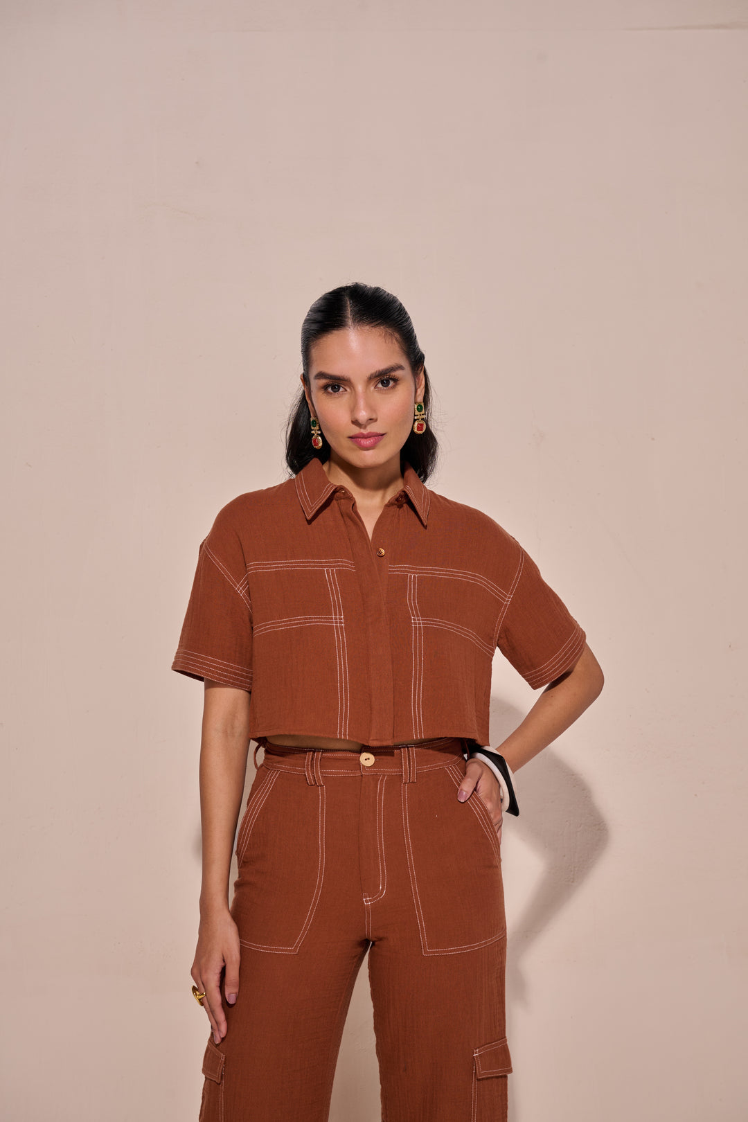 Elle Cropped Shirt