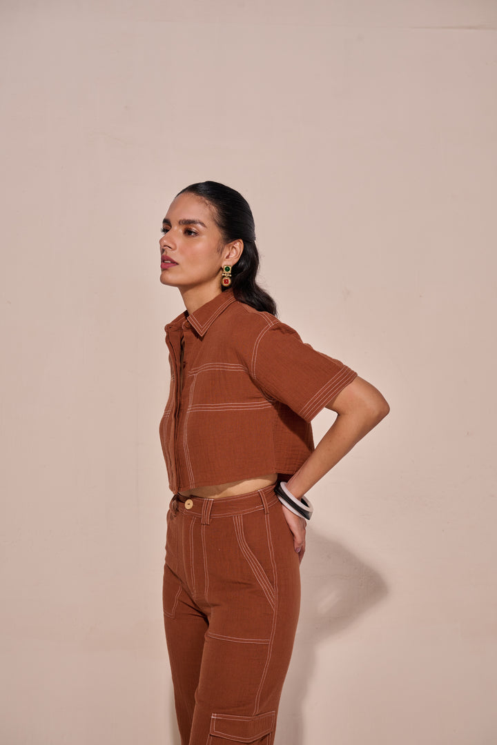Elle Cropped Shirt