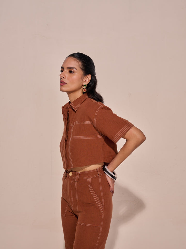 Elle Cropped Shirt