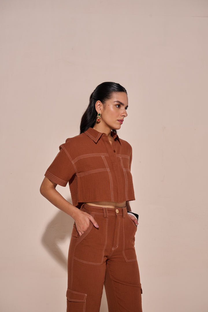 Elle Cropped Shirt