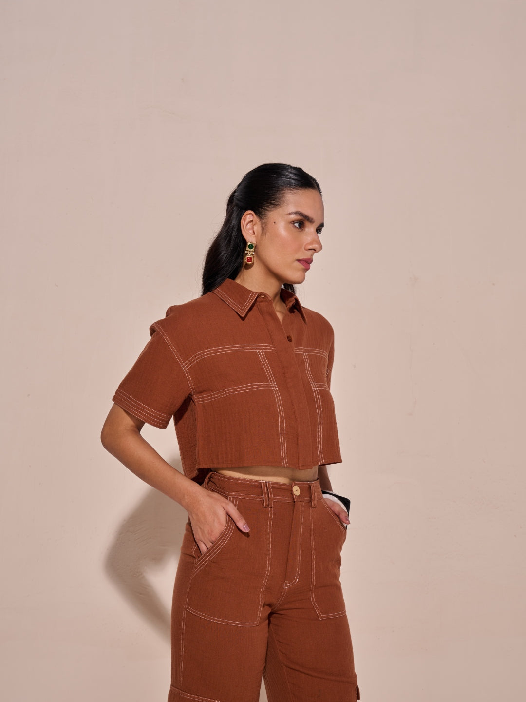 Elle Cropped Shirt