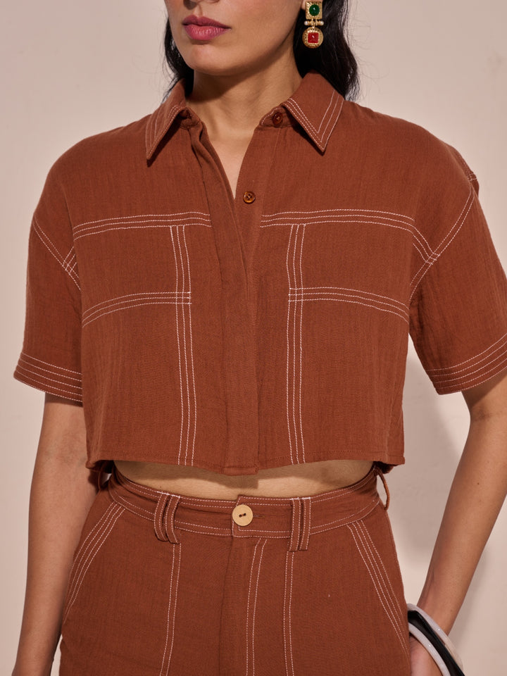 Elle Cropped Shirt