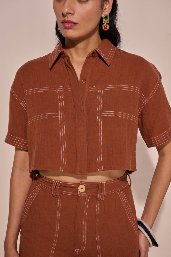 Elle Cropped Shirt