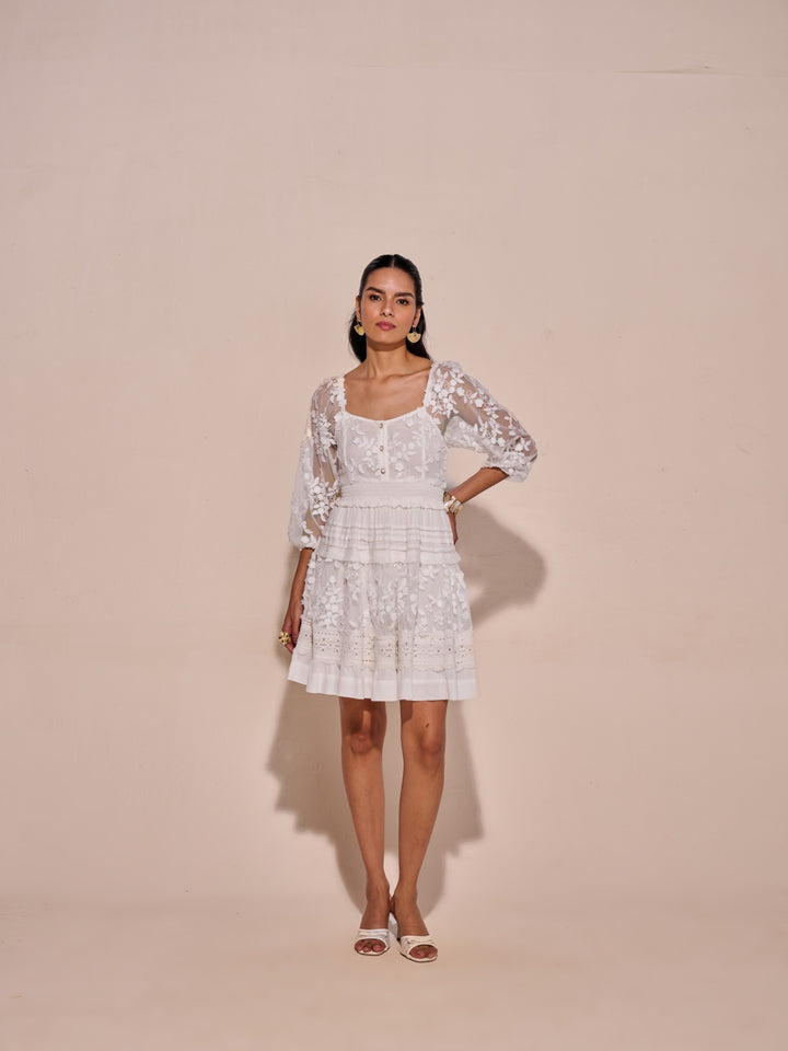 Evelyn 3D Floral Dress
