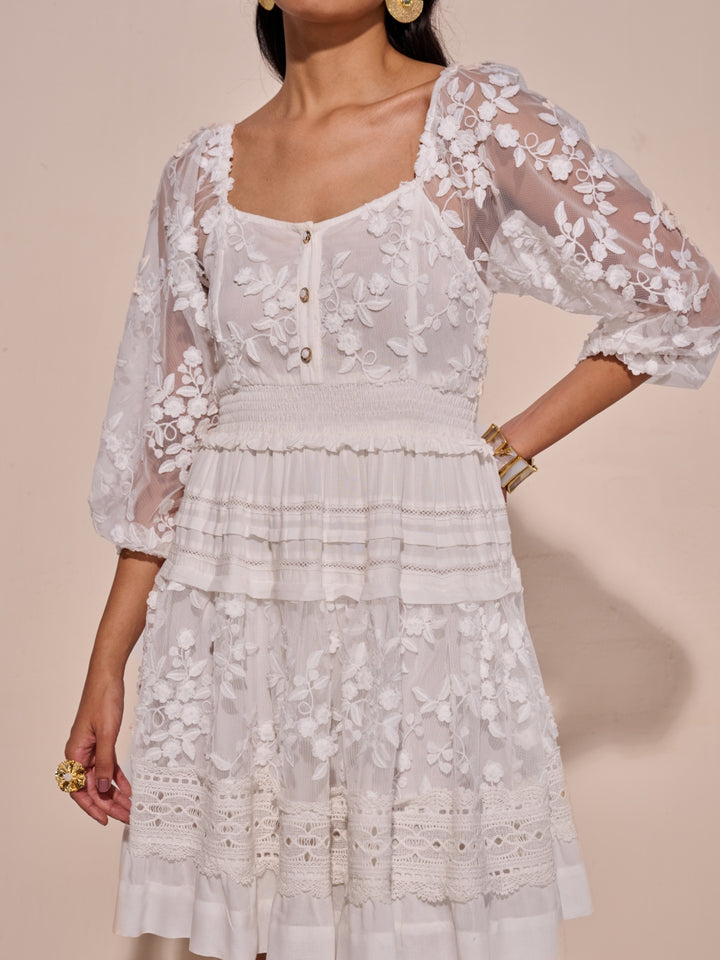 Evelyn 3D Floral Dress