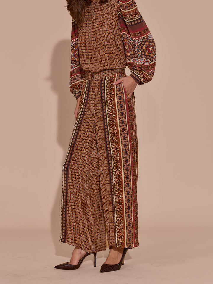 Mishelle Mulberry Printed Pants