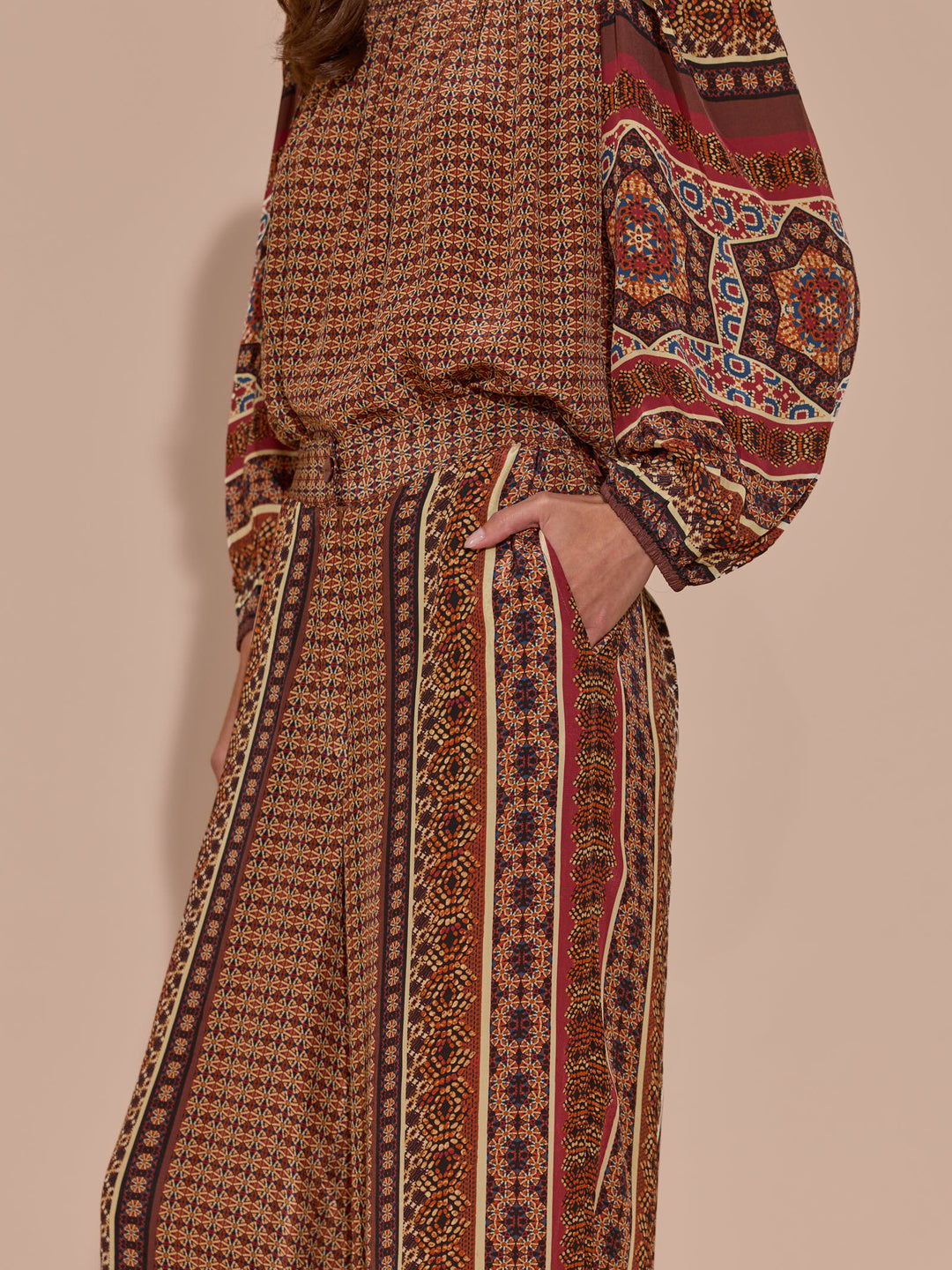 Mishelle Mulberry Printed Pants