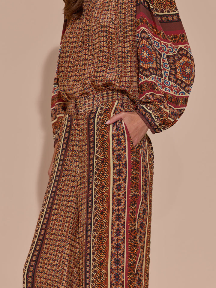 Mishelle Mulberry Printed Pants