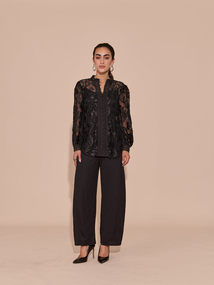 Hannah Jacquard Blouse