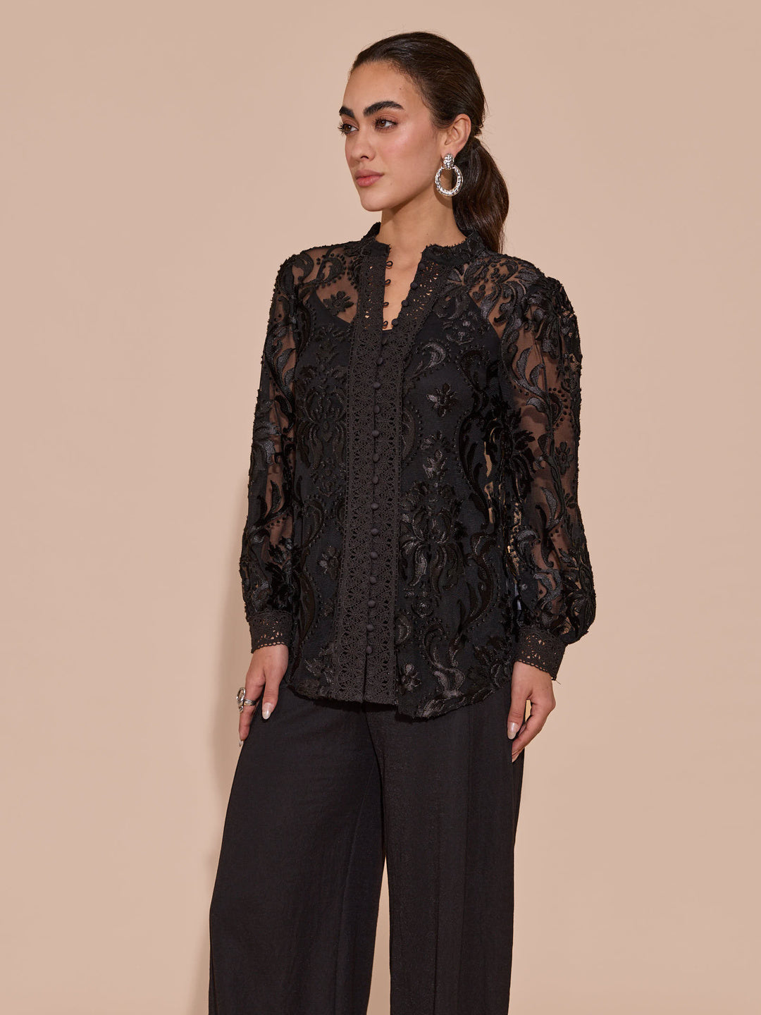 Hannah Jacquard Blouse