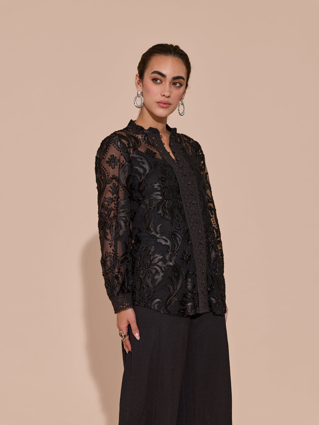 Hannah Jacquard Blouse