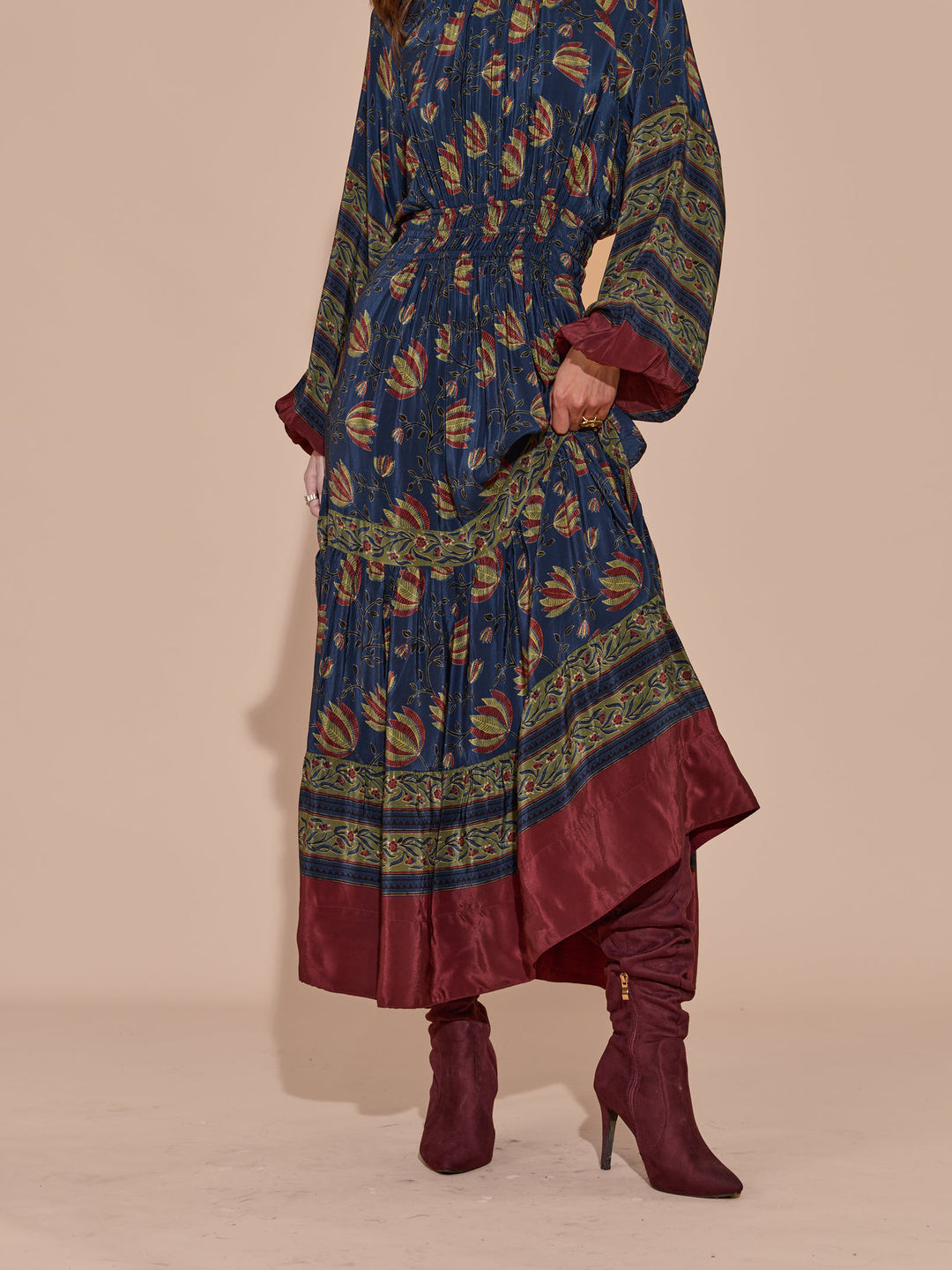 Sonal Ved in our Cynthia Mulberry Dress