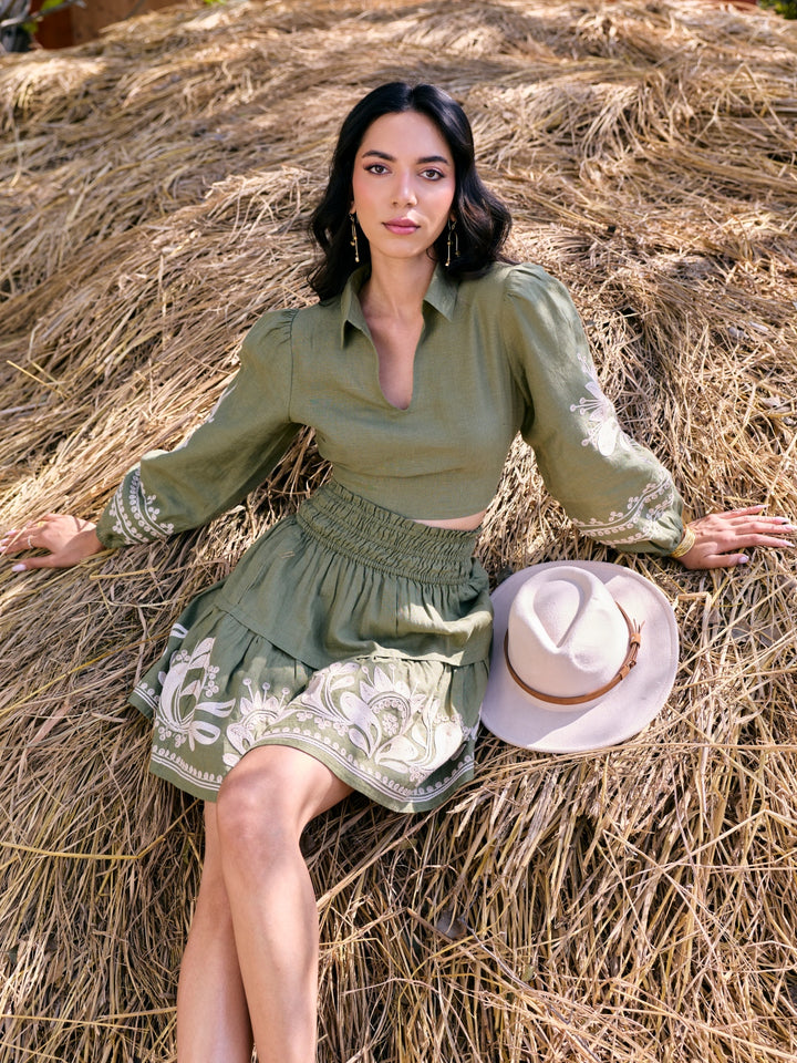 Charlotte Linen Skirt