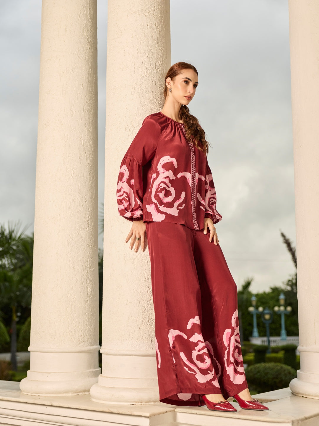 Grace Mulberry Printed Top