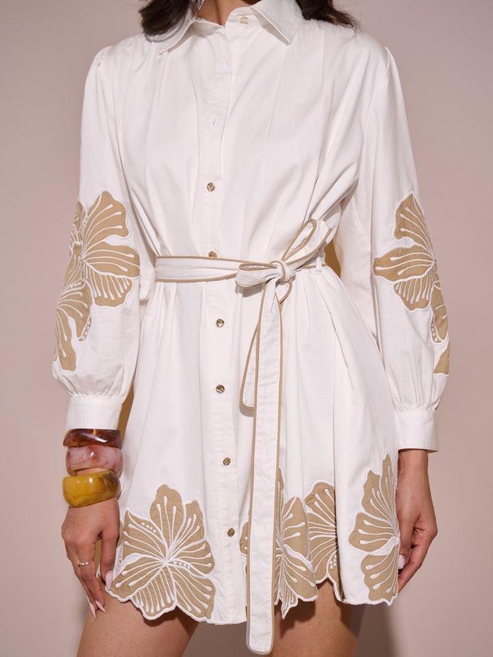 Willow Applique Shirt Dress