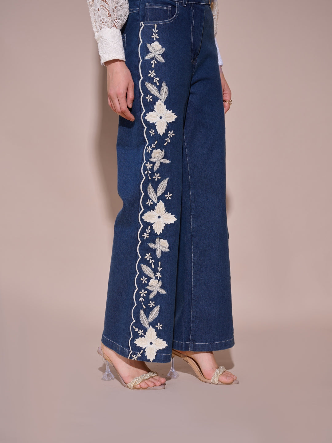Millie Embroidered Denim Jeans