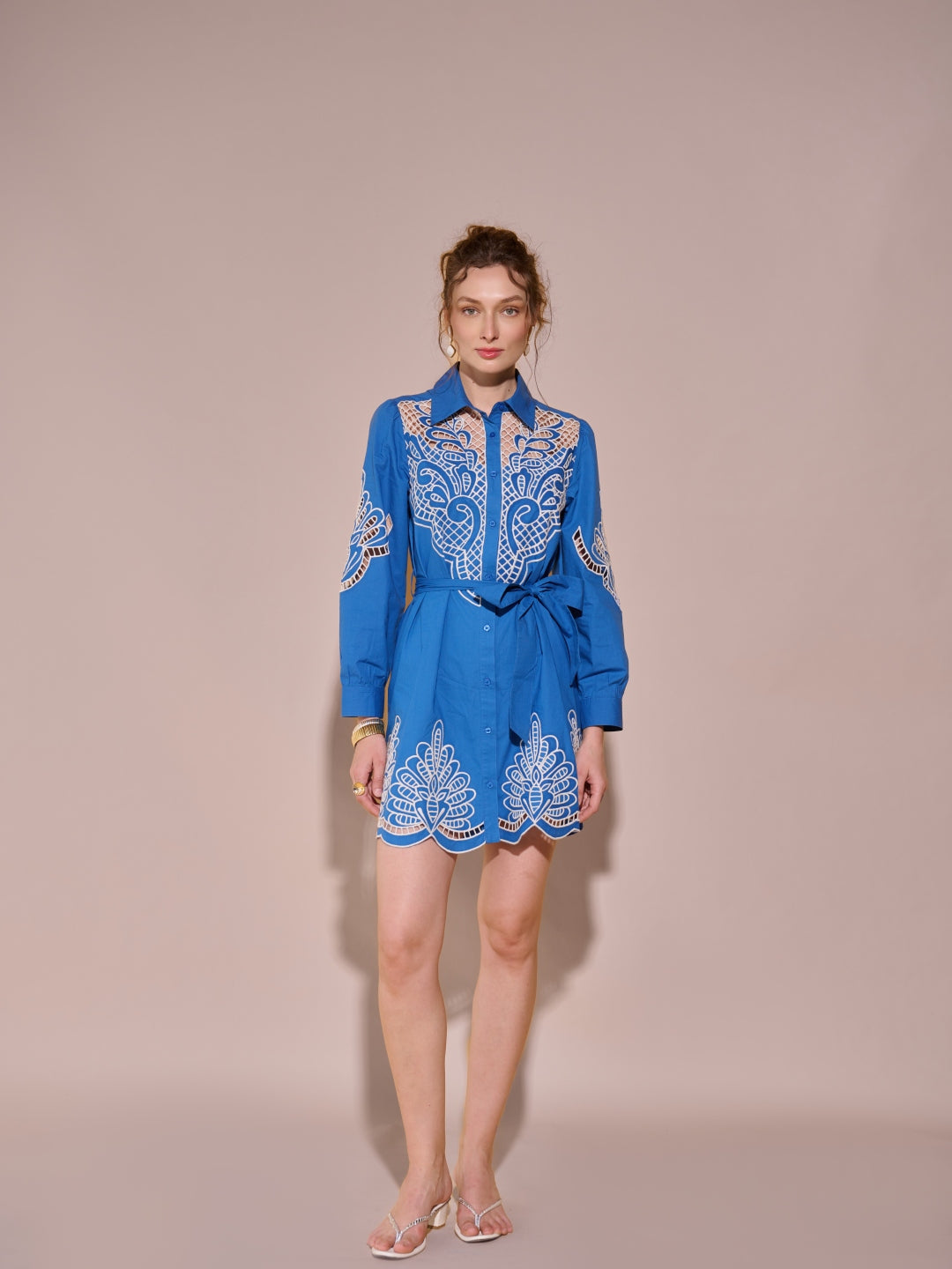 Lina Cutwork Shirt Dress