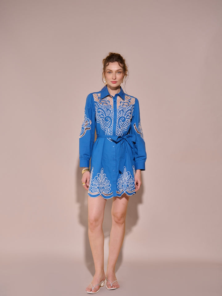 Lina Cutwork Shirt Dress
