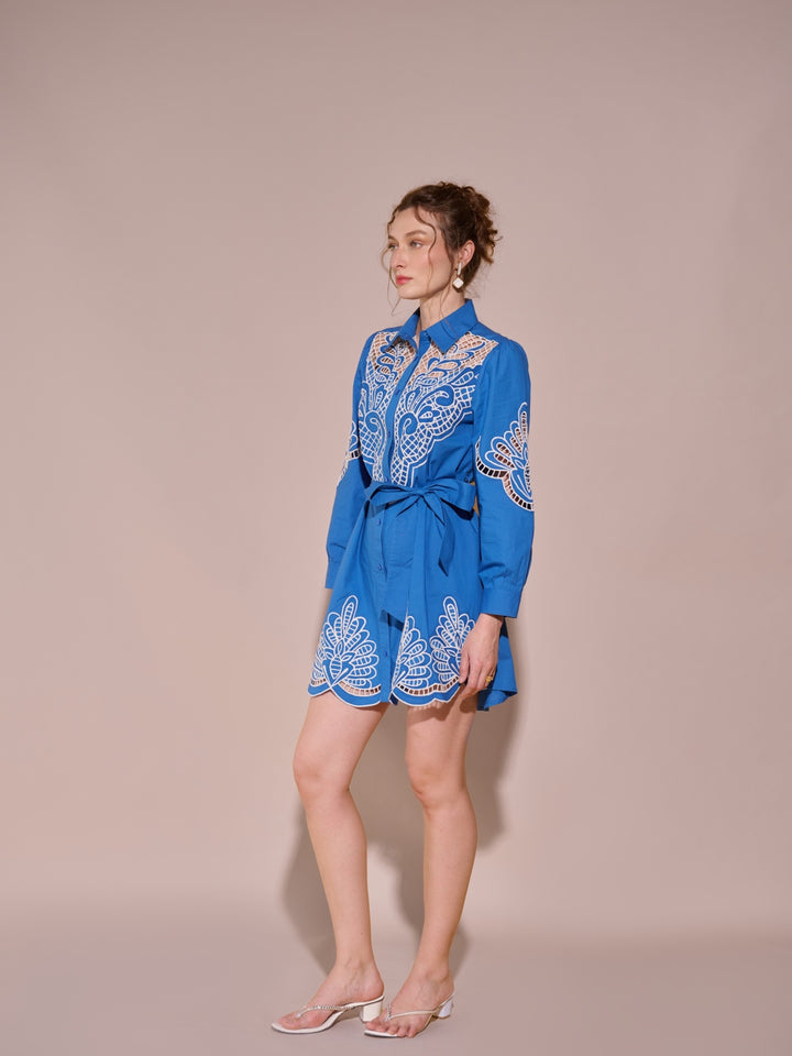 Lina Cutwork Shirt Dress
