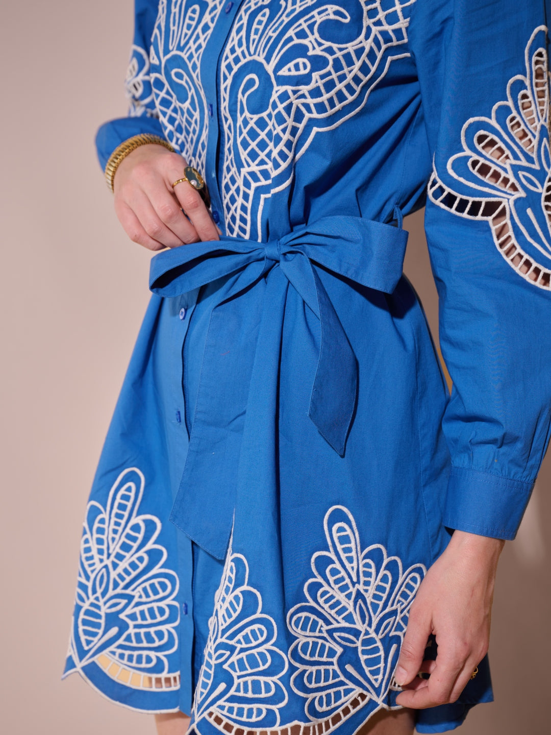Lina Cutwork Shirt Dress